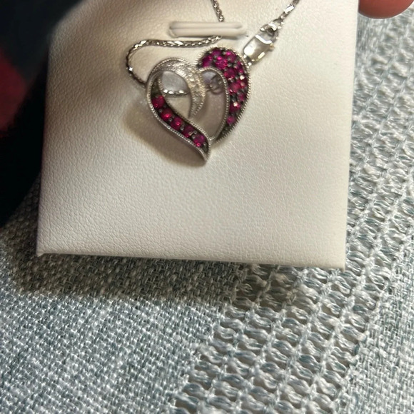 410988-10k Ruby & diam pendant only
